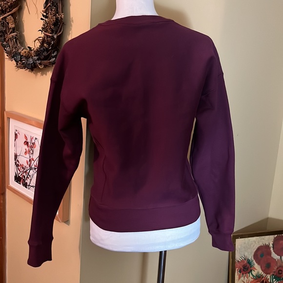 Vtg 80s CHAMPION REVERSE WEAVE Size XS  Red Wine Ribbed Collar Sleeve Logo NEW - Picture 5 of 16